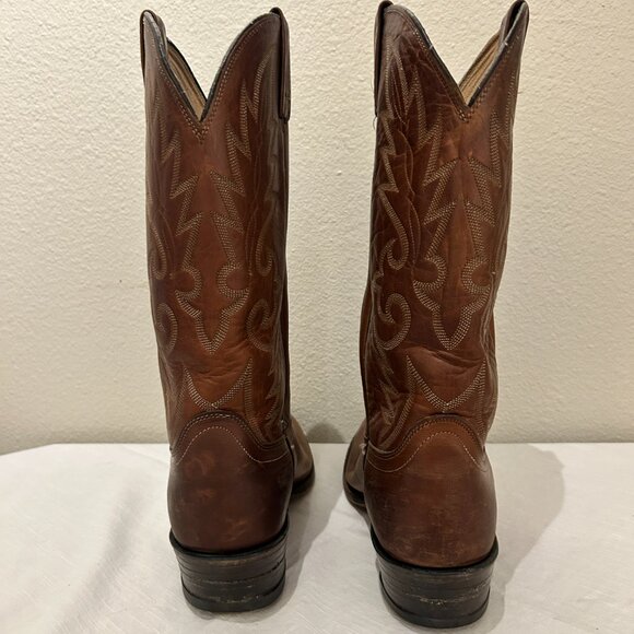 Vintage Dan Post El Paso Cowboy Boots | Men’s Size 10.5D | Distressed Leather - Picture 4 of 5